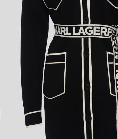 KARL LOGO BELTED CARDIGAN Women Knitwear Karl Lagerfeld
