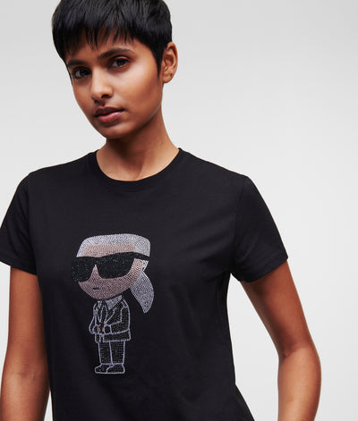 KARL IKONIK RHINESTONE KARL T-SHIRT Women T-Shirts Karl Lagerfeld