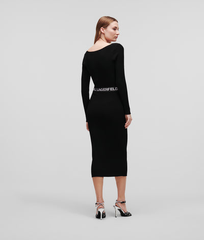 LONG-SLEEVED KNIT DRESS Women Dresses Karl Lagerfeld