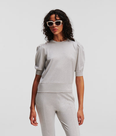 LUREX SHORT-SLEEVED SWEATSHIRT Women Sweatshirts Karl Lagerfeld