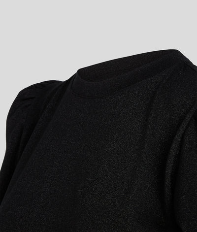 LUREX SHORT-SLEEVED SWEATSHIRT Women Sweatshirts Karl Lagerfeld