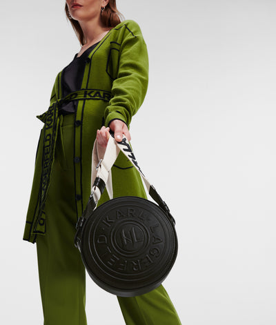 K/CIRCLE EMBOSSED LOGO ROUND CROSSBODY BAG Women Bags Karl Lagerfeld