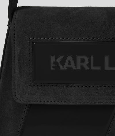 IKON K MEDIUM SUEDE SHOULDER BAG Women Bags Karl Lagerfeld