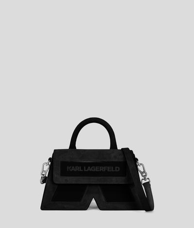 IKON K SMALL SUEDE CROSSBODY BAG Women Bags Karl Lagerfeld