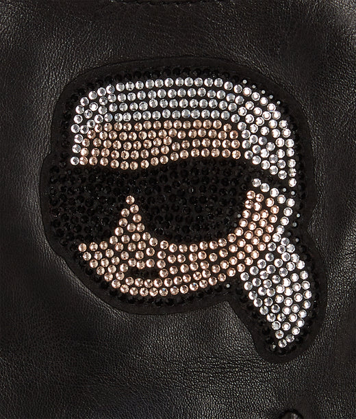 K/IKONIK KARL RHINESTONE FINGERLESS GLOVES Women Hats, Gloves & Scarves Karl Lagerfeld