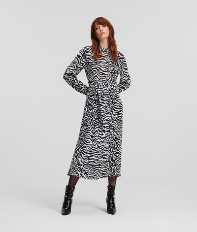 ANIMAL PRINT SHIRT DRESS Women Dresses Karl Lagerfeld