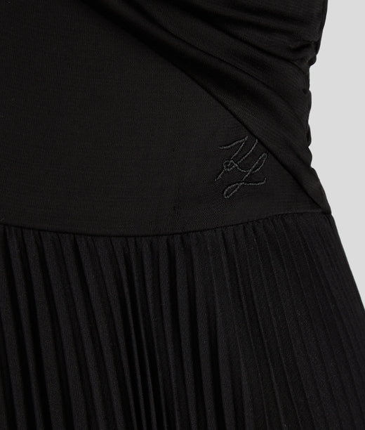 PLEATED FAN MAXI DRESS Women Dresses Karl Lagerfeld