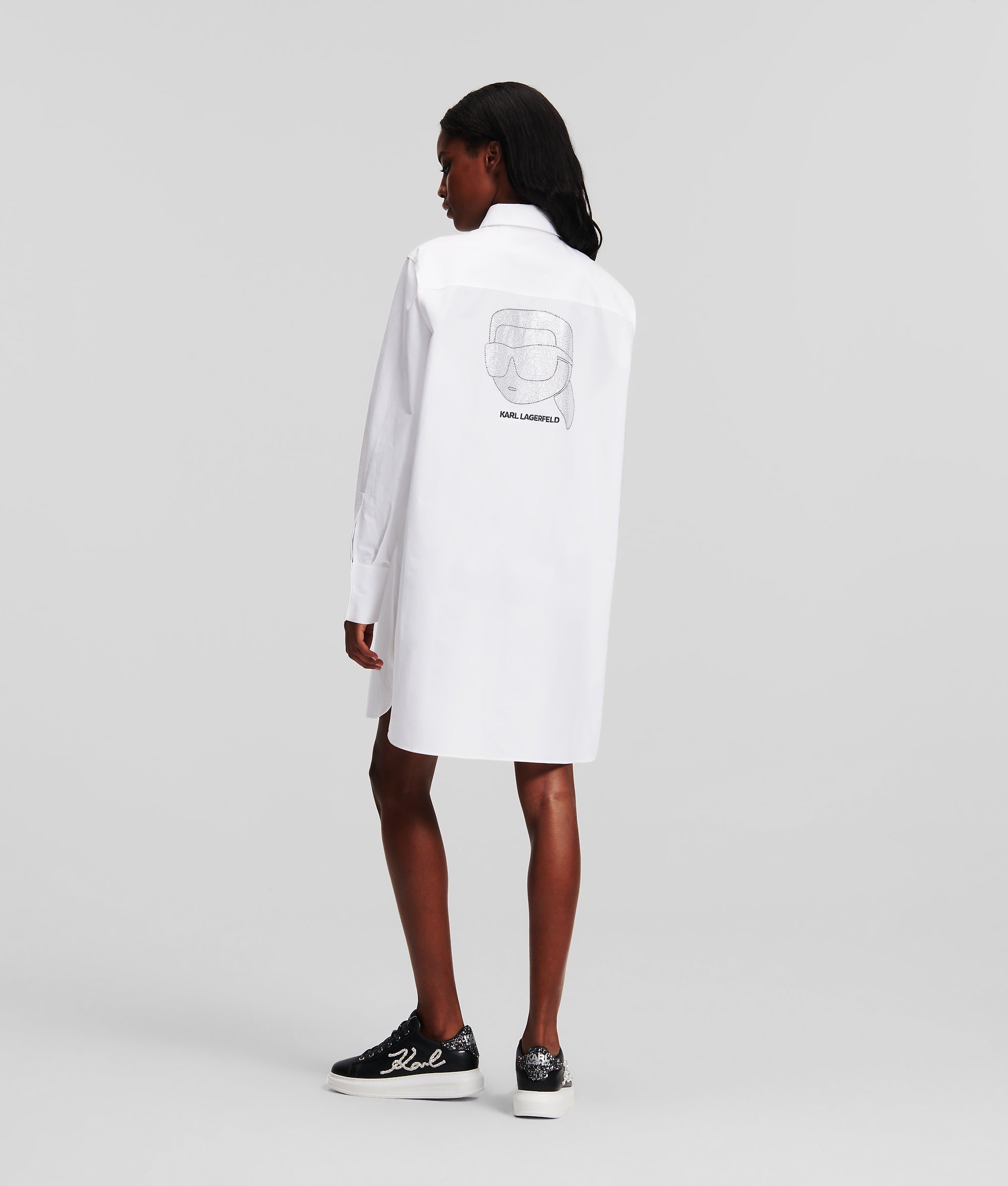 K/IKONIK RHINESTONE TUNIC SHIRT Women Blouses Karl Lagerfeld