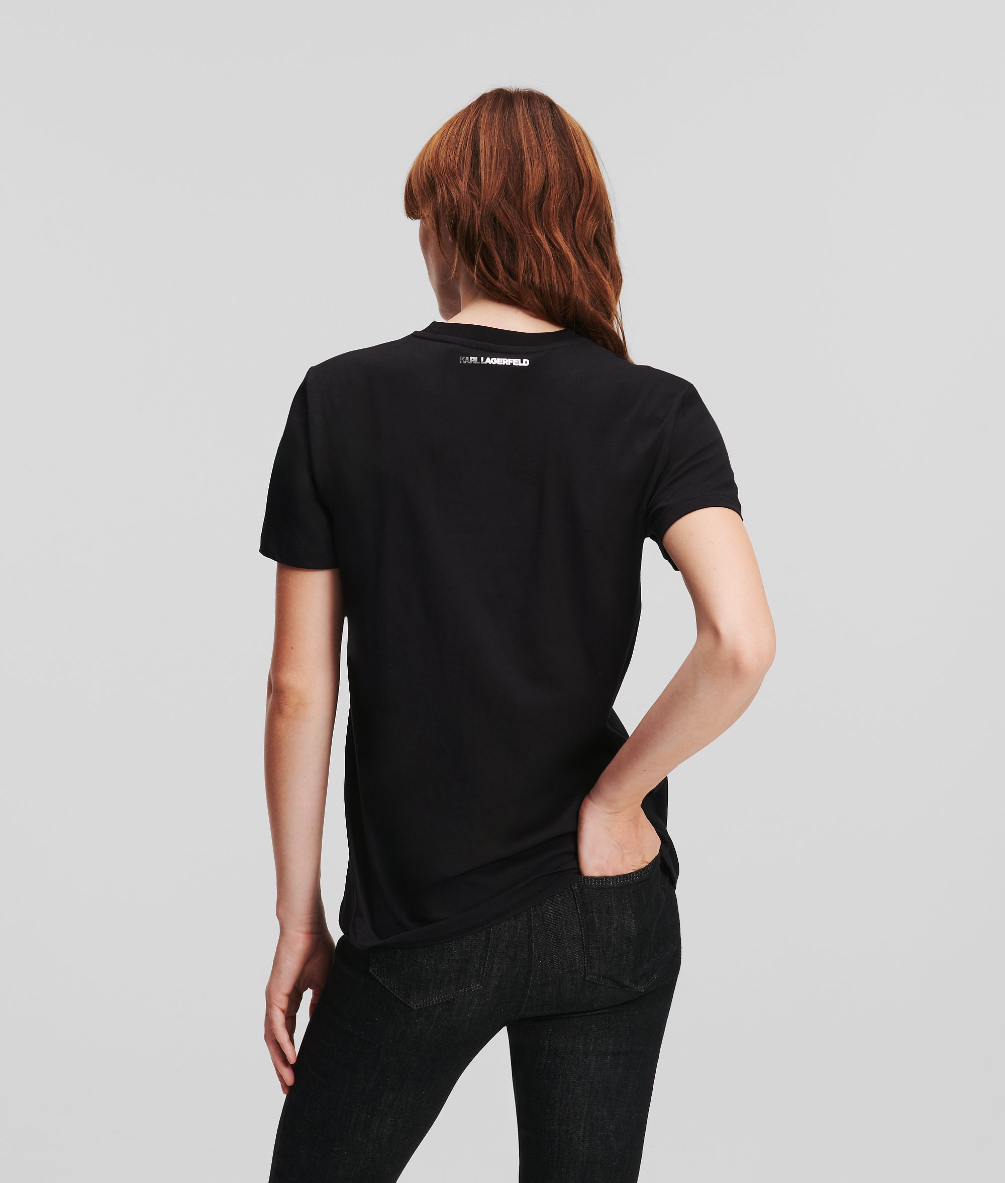 K/IKONIK GLITTER KARL T-SHIRT Women T-Shirts Karl Lagerfeld