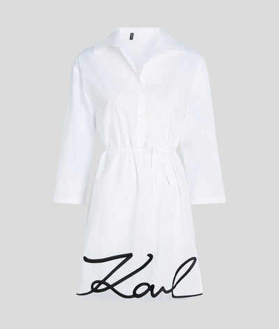 KARL SIGNATURE BEACH SHIRT DRESS Women Swimwear Karl Lagerfeld