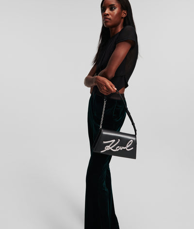 K/SIGNATURE CRYSTAL SHOULDER BAG Women Bags Karl Lagerfeld