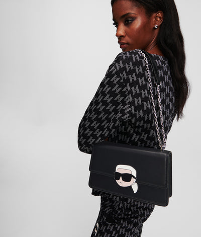 K/IKONIK LOCK LEATHER SHOULDER BAG Women Bags Karl Lagerfeld