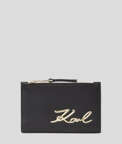 K/SIGNATURE SLIM BI-FOLD CARDHOLDER Women Wallets & Small Accessories Karl Lagerfeld