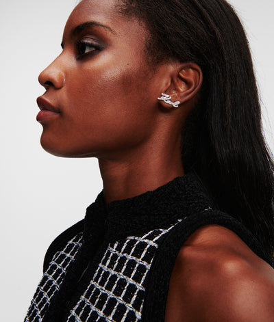 K/SIGNATURE PAV√â STUD EARRINGS  Women Jewellery Karl Lagerfeld
